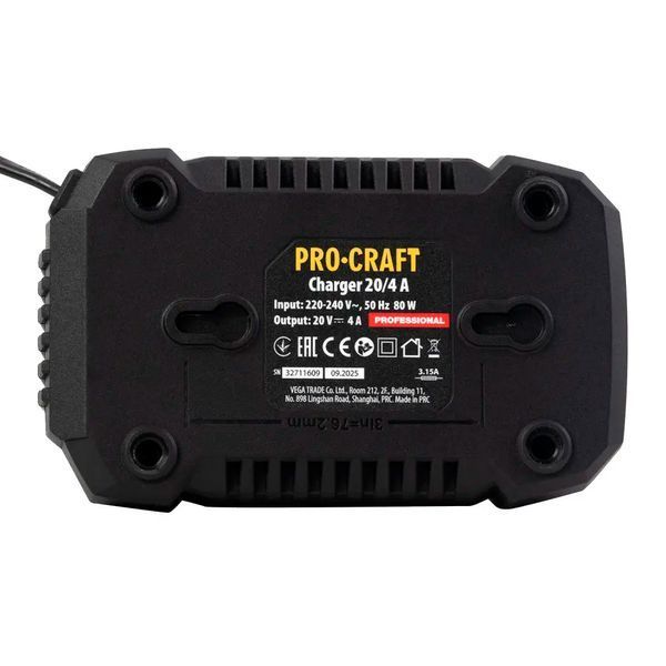 Зарядний пристрій Procraft Charger20/4A (швидкий заряд) 0001479 фото