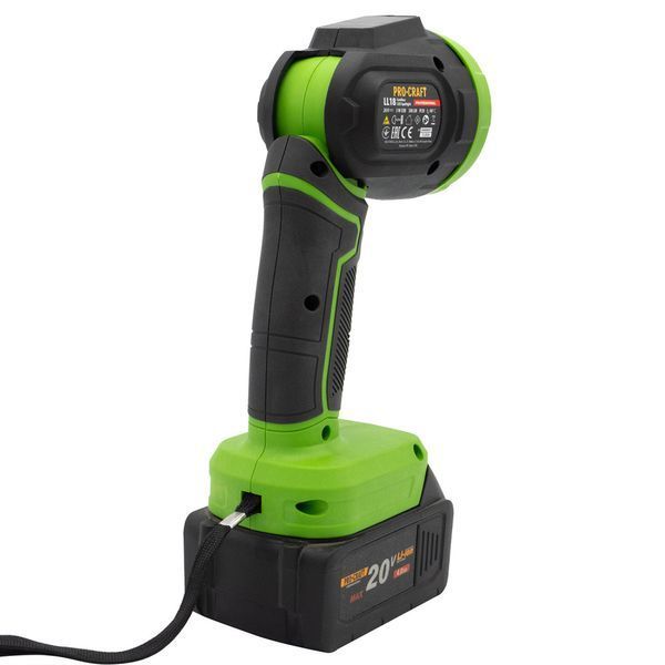 Комплект Procraft LL18 + LL20 &mdash; 2 LED-ліхтарі 20 В, 300 + 500 Лм, USB Type-A/Type-C, без АКБ 7261075 фото