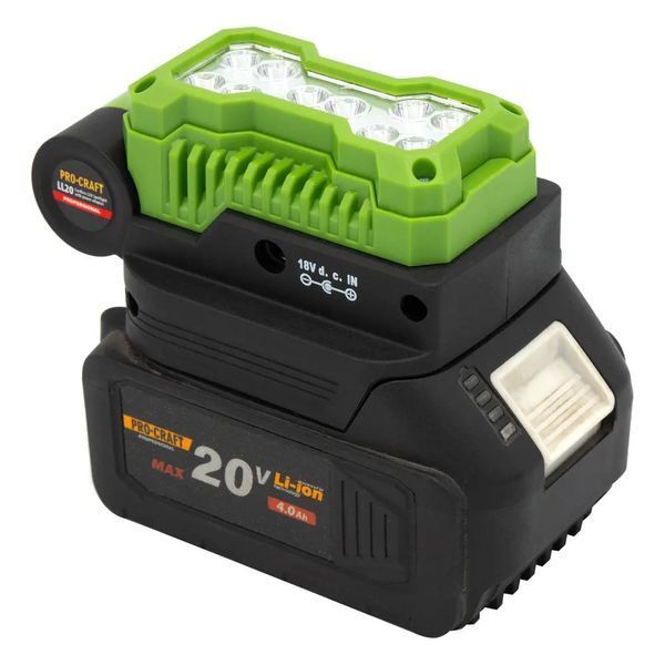 Комплект Procraft LL18 + LL20 &mdash; 2 LED-ліхтарі 20 В, 300 + 500 Лм, USB Type-A/Type-C, без АКБ 7261075 фото