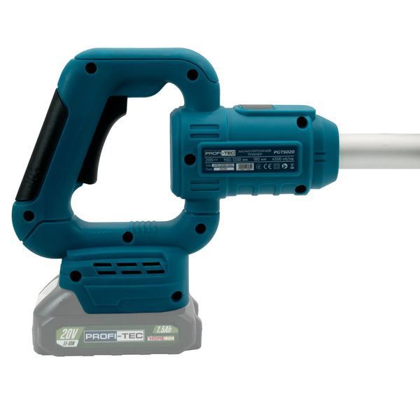 Аккумуляторный бесщеточный триммер PROFI-TEC PGT5020 POWERLine (2&times;PT2015HL (1.5 Ач), зарядное устройство) 2579197 фото