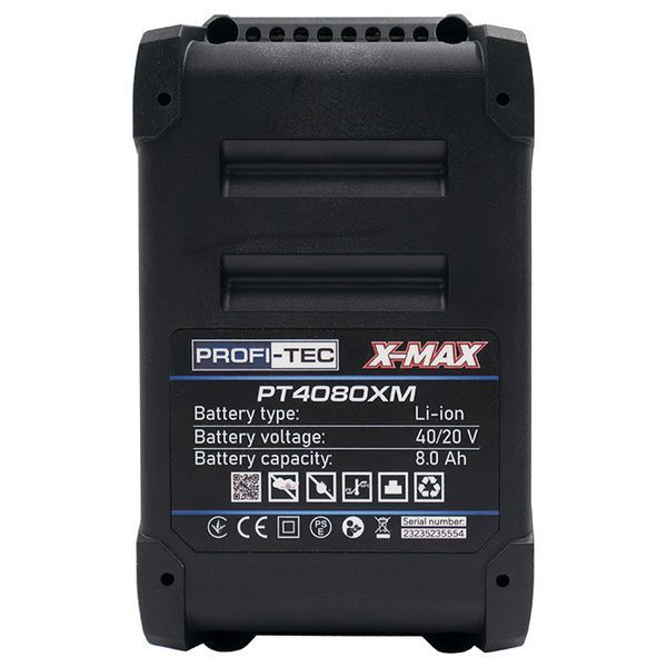 Батарея PROFI-TEC PT4080XM X-MAX 40/20 В, 8.0 Аг для зварювального апарату PCWM16040 8969374_2 фото