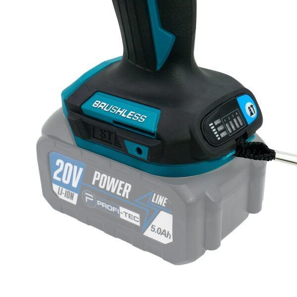 Аккумуляторный винтоверт PROFI-TEC PID1820BL POWERLine (2&times;PT2520MP (2.5 Ач), зарядное устройство) 6721814 фото
