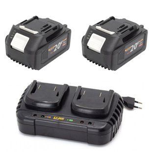 Комплект 2 АКБ Procraft Battery20/4C Type-C (20 В 4 А&middot;год) + Зарядний пристрій Charger20/2 5210049 фото