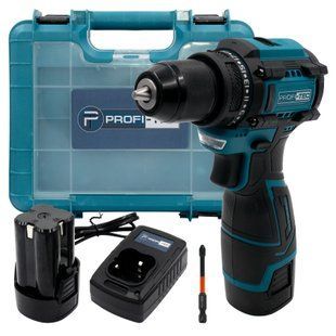 Аккумуляторный шуруповерт PROFI-TEC PCD35168BL (2&times;PT1620 (2.0 Ач), зарядное устройство) 5714390 фото