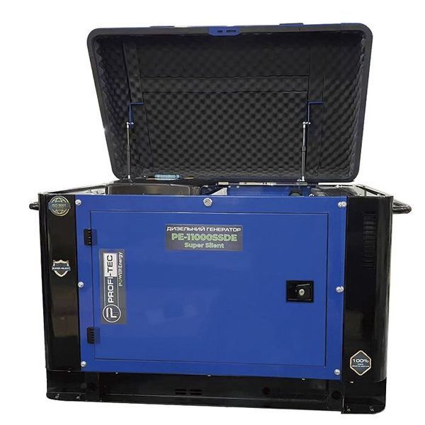 Генератор дизельный PROFI-TEC PE-11000SSDE (12.5 кВа / 10.0 кВт, 220 В, двухцилиндровый) электростартер, медная обмотка 7907990 фото