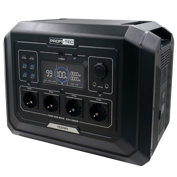 Портативная зарядная станция PROFI-TEC PPS2000 LiFePO4 2000/4500 Вт, батарея 1024 Вт&middot;ч 9247360 фото
