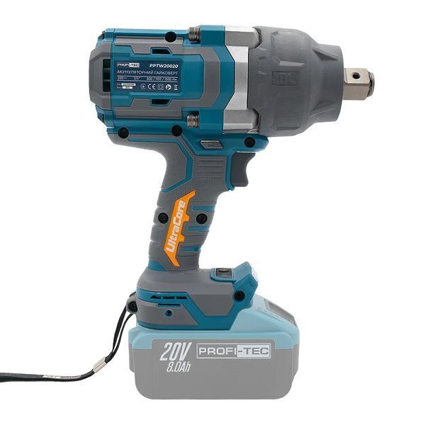 Акумуляторний гайковерт PROFI-TEC PPTW20020 (20 В, безщітковий двигун, 2000 Нм, хвостовик 3/4&Prime;) без АКБ та ЗП, КЕЙС 1388069 фото