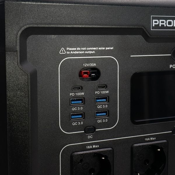Портативная зарядная станция PROFI-TEC PPS2500 LiFePO4 2500/5000 Вт, батарея 2048 Вт&middot;ч 1461879 фото