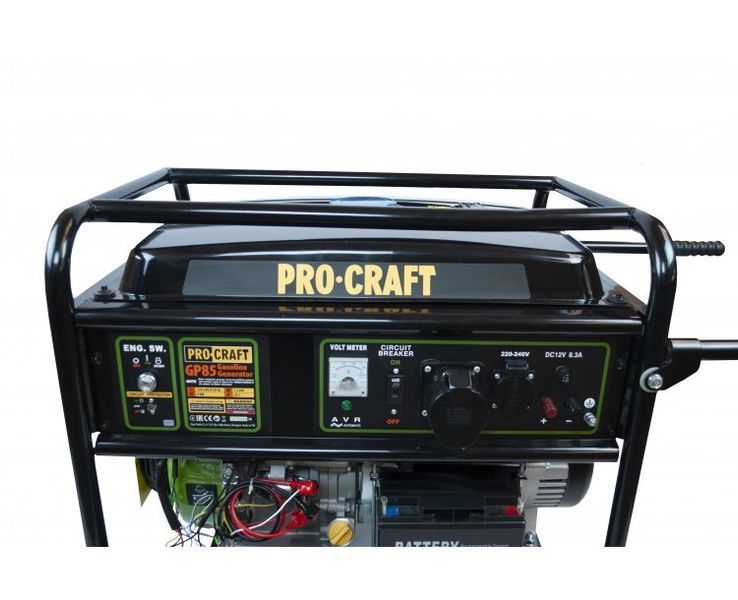 Бензиновий генератор Procraft GP85 (8.0/8.5 кВт, 220 В, AVR, електростартер, мідна обмотка) 1811657 фото