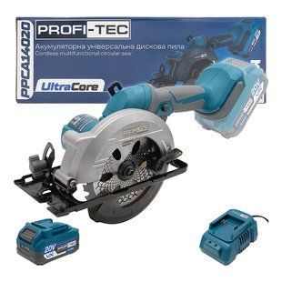 Аккумуляторная универсальная дисковая пила PROFI-TEC PPCA14020 UltraCore (1&times;PT2040VX (4.0 Ач), зарядное устройство) 2154775 фото