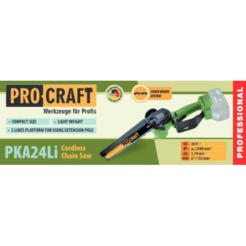 Акум пила Procraft PKA24Li + Акумуляторна коса Procraft PTA24 + Олива 200 мл 3277983 фото