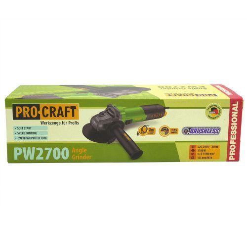 Кутошліфувальна машина безщіткова Procraft PW2350 125 мм (безщіткова) 9498128 фото