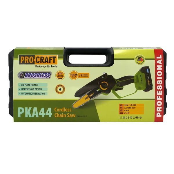 Аккумуляторная пила Procraft PKA44 (2ш. 2л.) с 2 АКБ 20/2 и ЗУ, Кейс 2030742 фото
