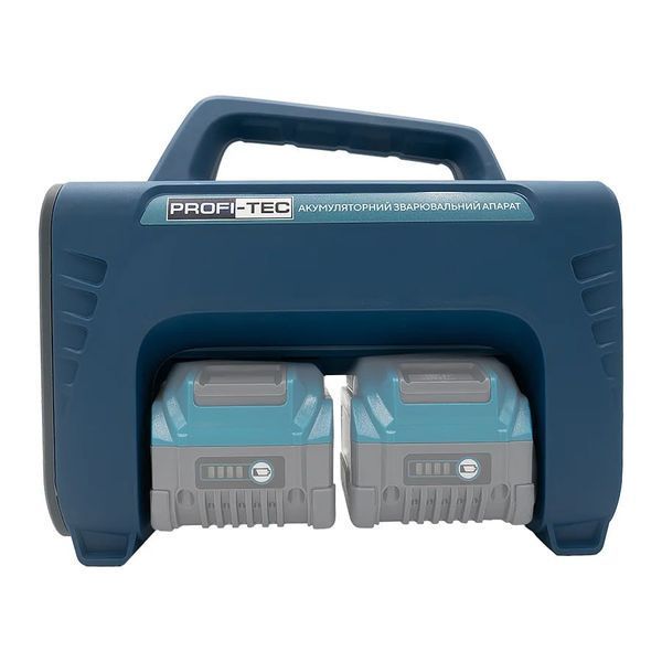 Акумуляторний зварювальний апарат PROFI-TEC PCWM12040PP, 80V (2&times;PT4040PP (4.0 Aг), двопортовий зарядний пристрій QBCD40/4PP dual quick 2579725 фото