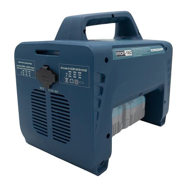 Акумуляторний зварювальний апарат PROFI-TEC PCWM12040PP, 80V (2&times;PT4040PP (4.0 Aг), двопортовий зарядний пристрій QBCD40/4PP dual quick 2579725 фото