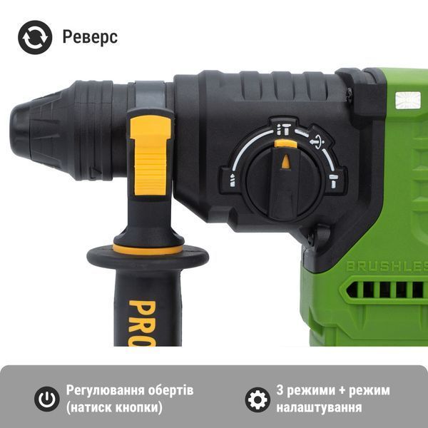 Акумуляторний перфоратор Procraft PHA30 (без АКБ та зар. прист.) функція kickback 1766725 фото