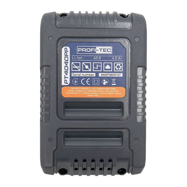 Акумуляторна батарея PROFI-TEC PT4040PP (40 В, 4.0 Аг) 0229625 фото