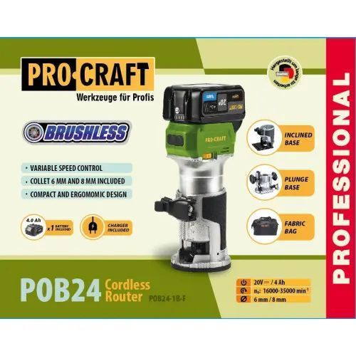 Аккумуляторный фрезер Procraft POB24 (с 1 АКБ и ЗУ) 6766589 фото