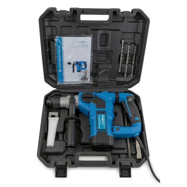 Перфоратор KRAISSMANN 1700 BH 26 &mdash; професійна лінія, 1700 Вт, 5.5 Дж, SDS-Plus, 3 режими 6140632 фото