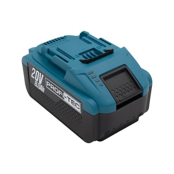 Акумуляторна батарея PROFI-TEC PT2080EP POWERLine (20 В / 8.0 Аг, високострумова, з індикатором) 6418216_2 фото
