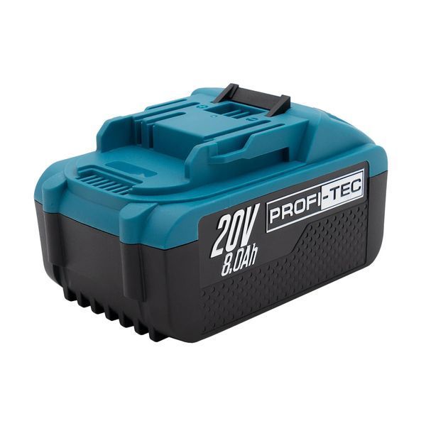 Акумуляторна батарея PROFI-TEC PT2080EP POWERLine (20 В / 8.0 Аг, високострумова, з індикатором) 6418216_2 фото