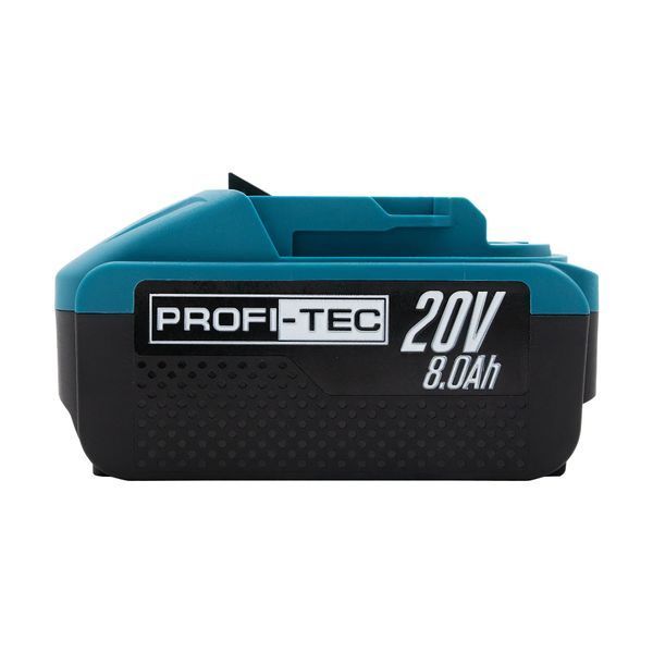 Акумуляторна батарея PROFI-TEC PT2080EP POWERLine (20 В / 8.0 Аг, високострумова, з індикатором) 6418216_2 фото