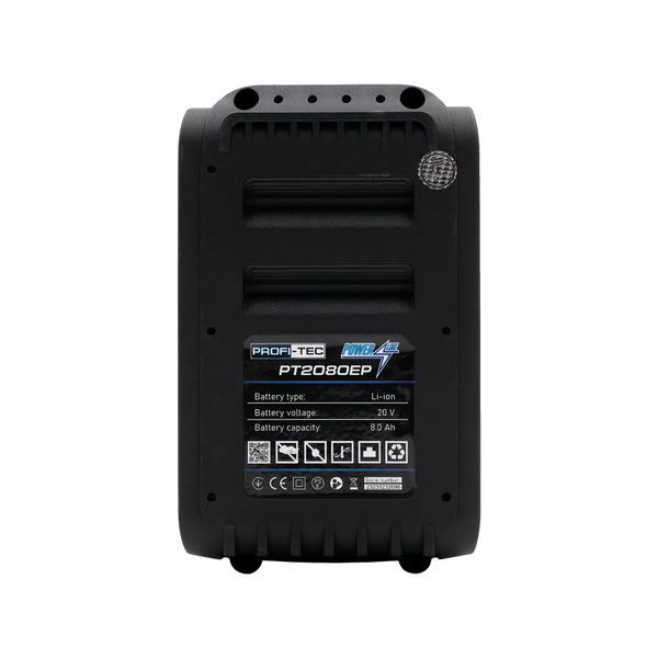 Акумуляторна батарея PROFI-TEC PT2080EP POWERLine (20 В / 8.0 Аг, високострумова, з індикатором) 6418216_2 фото