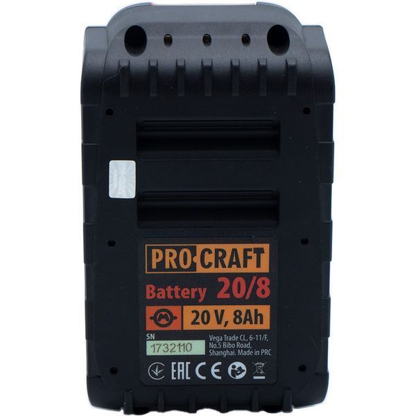Акумуляторна батарея Procraft 20/8 (20В, 8 А/г) UNIVERSAL 1697592 фото