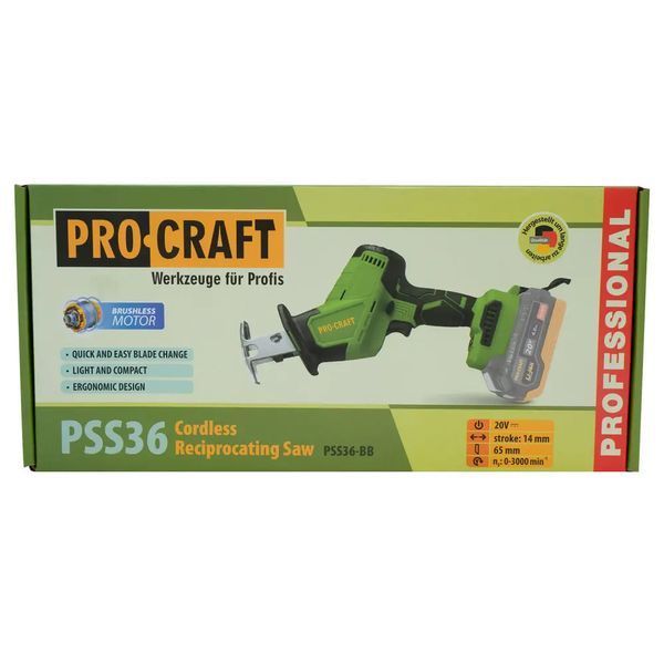 Аккумуляторная сабельная пила Procraft PSS36 безщеточная (без АКБ и ЗУ) 6675238 фото