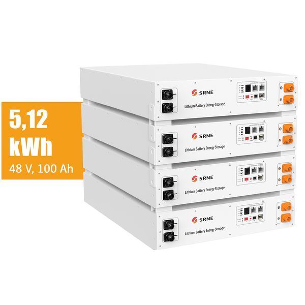 Акумуляторна батарея LiFePO4 SRNE SR-EOC05B (5.12 кВт&middot;год, 100Аг, 51.2В) BMC сумісно з акумуляторами та інверторами DEYE 7318116 фото