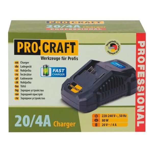 Набір: Тример акум. Procraft PTA41 (з 2 АКБ 20В 8А/г Type-C) + 2 зар. прист. 20/4A 0813693 фото