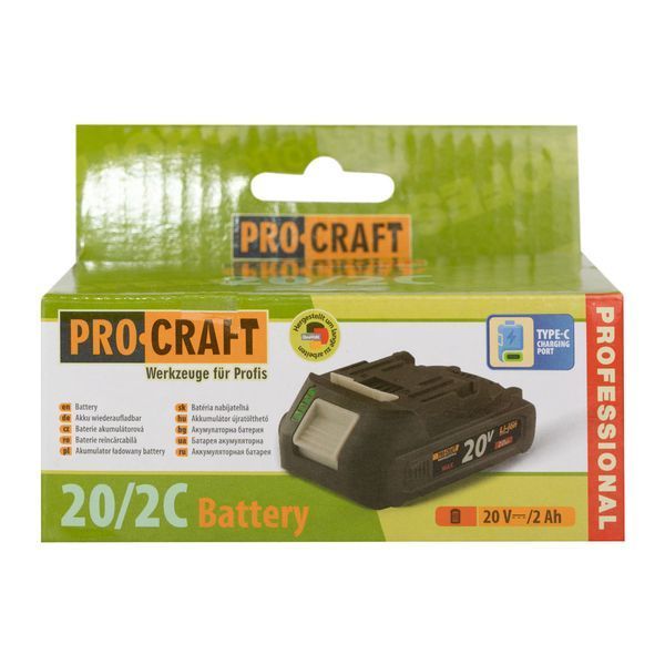 Аккумуляторная батарея Procraft 20/2C TYPE-C (20В, 2А/ч) UNIVERSAL 3667568 фото