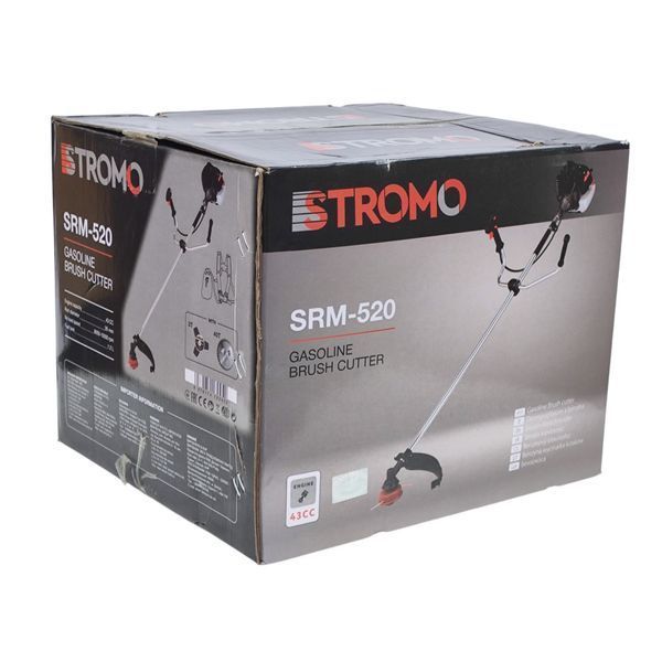 Бензиновый триммер STROMO SRM-520 (3Т, 40Т победитовый, 1 катушка, ремень-рюкзак) 0131847 фото