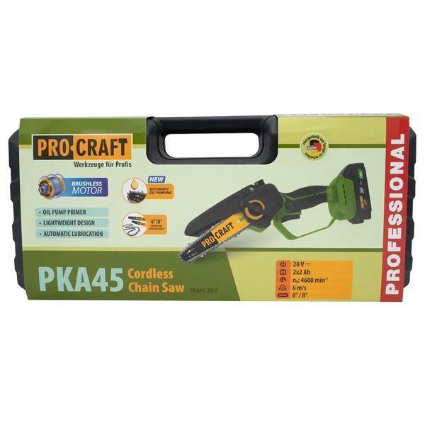 Акумуляторна пила Procraft PKA45 (2ш. 2л. автоматичне змащення) з 2 АКБ 20/2 та ЗП, Кейс 9097433 фото