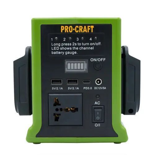 Акумуляторний інвертор напруги Procraft PSI20 + 4 АКБ 20/4 INDUSTRIAL, 330 Вт, 20 В - 220 В, вбудоване зарядне 4 А 3674963 фото