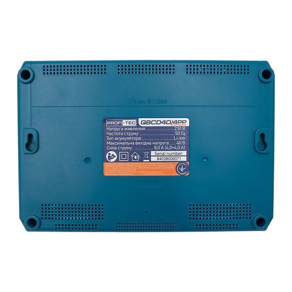 Двопортовий швидкозарядний пристрій PROFI-TEC QBCD40/4PP dual quick 0308629 фото