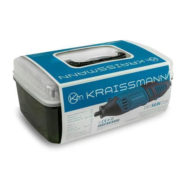 Гравер KRAISSMANN 180 SGW 219 (кейс-валіза, гнучкий вал, стійка) 1820073 фото