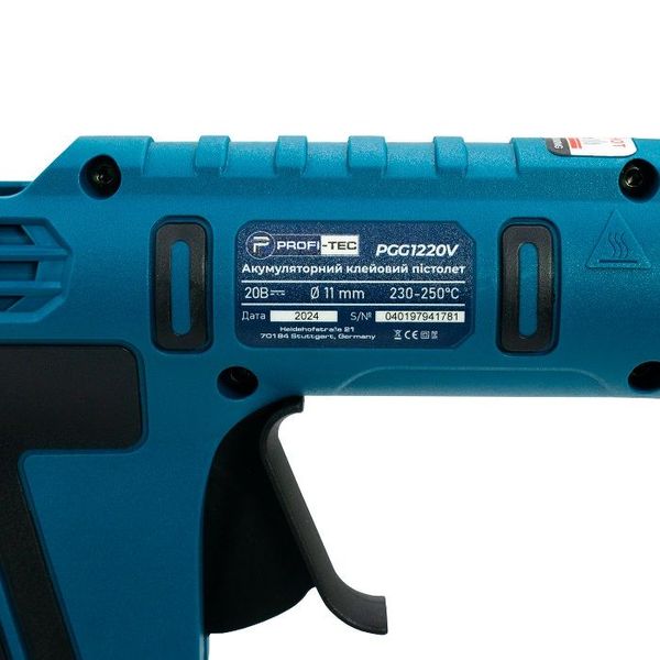 Акумуляторний клейовий пістолет PROFI-TEC PGG1120V POWERLine (без АКБ та ЗП) 7685135 фото