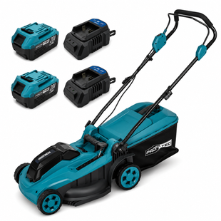 Аккумуляторная газонокосилка PROFI-TEC EcoCut 43 Lite (2&times;PT2040EP (4.0 Ач), 2&times;зарядное устройство) 5634463 фото