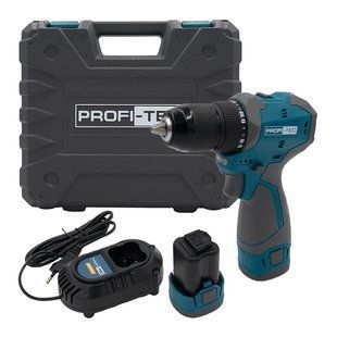 Аккумуляторный шуруповерт PROFI-TEC PPCD5516 (2&times;PPT1620 (2.0 Ач), зарядное устройство) 8899666 фото