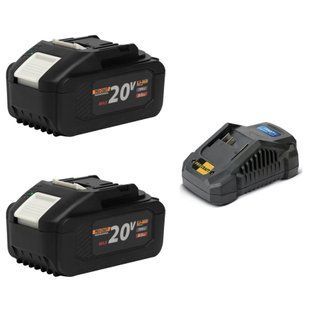 Аккумуляторная батарея Procraft Battery20/8C 8 Ач Type-C - 2 шт + Зарядное устройство Procraft Charger20/4A 2641000 фото