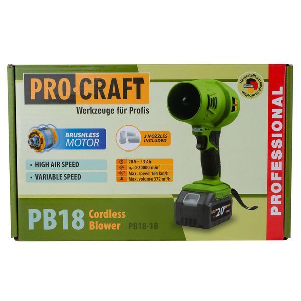 Аккумуляторна повітродувка Procraft PB18 (1 АКБ та ЗП) 0991838 фото